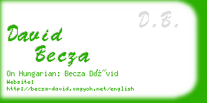 david becza business card